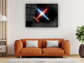 ・"Epic Lightsaber Battle"・Glass Wall Art